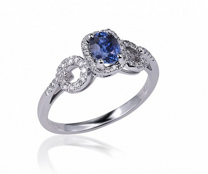 Blue Sapphire & Diamond Ring, DUBAI
